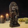 Wood Sculpture Collection-Black Azazel Statue, Black Fallen Angel Statue, Azazel Goetia Figure, Goetia Demon Statue, Black Demon Statue, The Lesser Key of Solomon