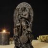 Wood Sculpture Collection-Black Azazel Statue, Black Fallen Angel Statue, Azazel Goetia Figure, Goetia Demon Statue, Black Demon Statue, The Lesser Key of Solomon