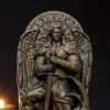 Wood Sculpture Collection-Black Azazel Statue, Black Fallen Angel Statue, Azazel Goetia Figure, Goetia Demon Statue, Black Demon Statue, The Lesser Key of Solomon