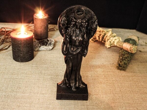 Wood Sculpture Collection-Black Nyx Statue, Greek Goddess of the Moon, Black Goddess Figure, Nyx Goddess Figure, Greek Altar Statue, Greek Mythology, Moon Goddess