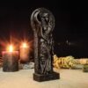 Black Artemis Statue, Artemis Greek Goddess, Greek Mythology, Greek Goddess Figurine, Greek Altar, Goddess of the Hunt, Carved Pagan Statue