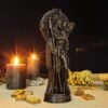 Black Morrigan Statue, Carved Morrigan Figurine, Celtic Goddess Figure, Goddess of the War, Wooden Morrigan Statue, Celtic Altar Figure