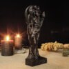 Wood Sculpture Collection-Black Nyx Statue, Greek Goddess of the Moon, Black Goddess Figure, Nyx Goddess Figure, Greek Altar Statue, Greek Mythology, Moon Goddess