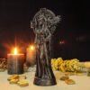 Black Morrigan Statue, Carved Morrigan Figurine, Celtic Goddess Figure, Goddess of the War, Wooden Morrigan Statue, Celtic Altar Figure