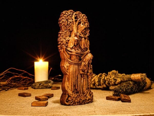 The Norns Statue, The Norns Figure, Altar Figurine, Viking Altar, Carved God Statue, Norse Mythology Statue. Viking Home Decor