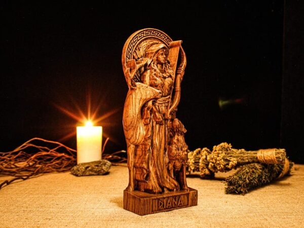 Wood Sculpture Collection-Diana Statue, Roman Goddess Diana, Diana Goddess Figure, Roman Goddess, Roman Mythology, Pagan Statue, Roman Pantheon, Custom God Statue