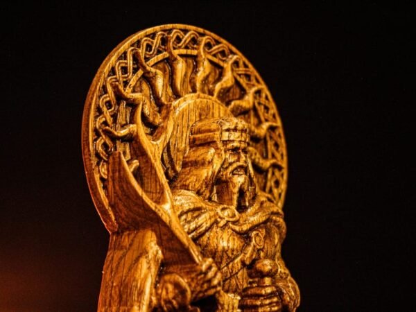 Wood Sculpture Collection-Freyr Statue, Freyr Norse God Figure, Freyr Altar Statue, Viking Statue, Pagan Figurine, Norse Mythology, Altar Statue, Norse