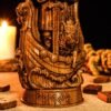 Wood Sculpture Collection-Freyr Statue, Freyr Norse God Figure, Freyr Altar Statue, Viking Statue, Pagan Figurine, Norse Mythology, Altar Statue, Norse