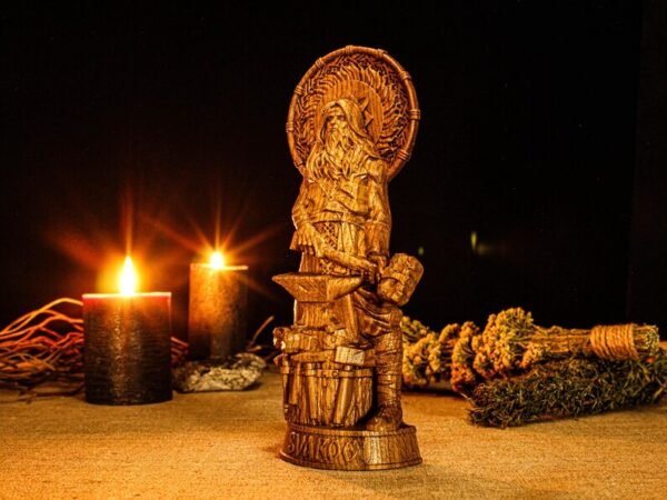 Svarog Statue, Slavic God Svarog, Slavic Statue, God of Fire, Slavic Gods, Slavic Mythology, Pagan Altar Decor, Altar Figurine, Paganism