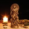 Wood Sculpture Collection-Skadi Statue, Skadi Norse Goddess Figure, Goddess of Hunting, Norse Figurine, Viking Statue, Altar Figure, Viking Gift, Norse Lover Gift