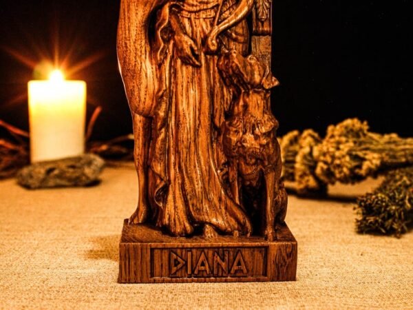 Wood Sculpture Collection-Diana Statue, Roman Goddess Diana, Diana Goddess Figure, Roman Goddess, Roman Mythology, Pagan Statue, Roman Pantheon, Custom God Statue