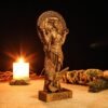 Wood Sculpture Collection-Asteria Statue, Greek Goddess Asteria, Asteria Altar Figure, Greek Goddess Figure, Greek Sculpture, Greek Altar, Greek Mythology