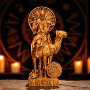 King Paimon Statue, Demon Paimon Figure, Ars Goetia Statue, Demon Statue, Demonology, Wooden Pagan Statue, Occult figure, Occult Decor