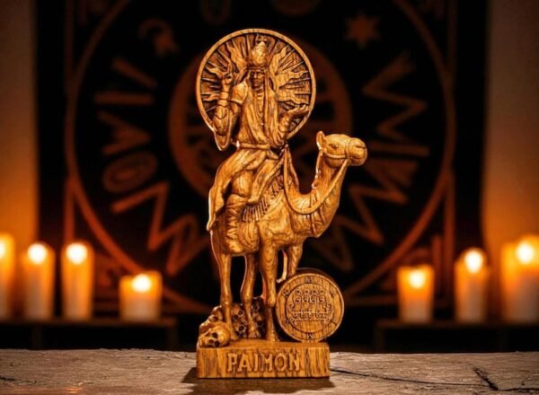 King Paimon Statue, Demon Paimon Figure, Ars Goetia Statue, Demon Statue, Demonology, Wooden Pagan Statue, Occult figure, Occult Decor