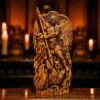 St. Michael Statue, Archangel Michael Carving, Catholic Saint Figurine, Guardian Angel Decor, Spiritual Protection Gift, St. Michael Icon