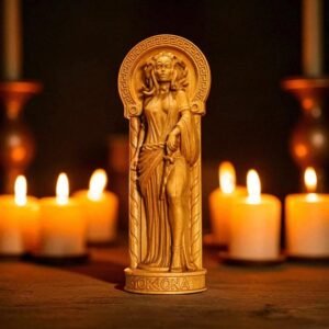 Medusa Statue, Medusa Gorgon Greek Goddess, Greek Mythology Goddess, Wooden Pagan Figurine, Occult Decor, Altar Statue, Custom Greek Statue