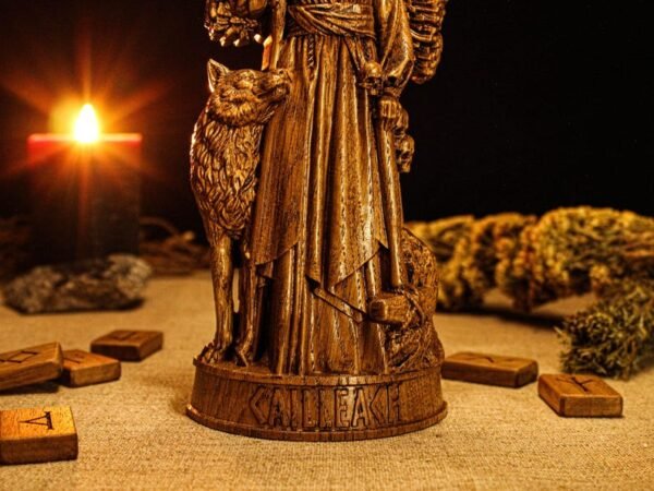 Wood Sculpture Collection-Cailleach Statue, Celtic Goddess Cailleach, Cailleach Figure, Celtic Goddess Statue, Celtic Statue, Celtic Altar, Irish Mythology, Altar