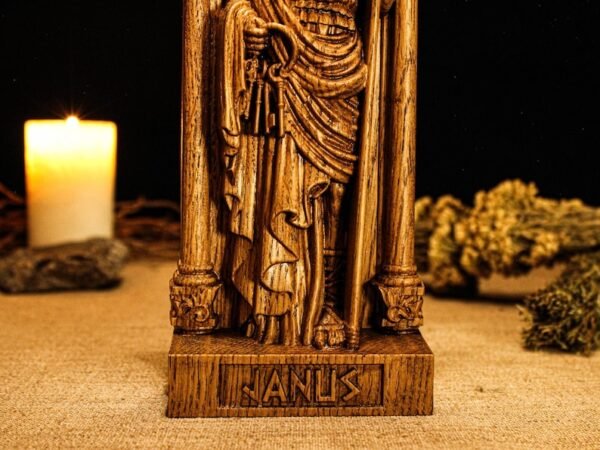Wood Sculpture Collection-Janus Statue, Roman God Janus, Janus Figure, Roman God Statue, Roman Mythology, Roman Sculpture, Altar Figurine, Pagan Statue, Roman Gods