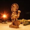 King Paimon Statue, Demon Paimon Figure, Ars Goetia Statue, Demon Statue, Demonology, Wooden Pagan Statue, Occult figure, Occult Decor