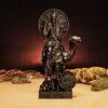 Wood Sculpture Collection-Black King Paimon Statue, Demon Paimon Figure, Demonology Figure, Goetia Statue, Black Demon Statue, Custom Demon Statue, Pagan Altar
