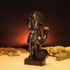 Wood Sculpture Collection-Black King Paimon Statue, Demon Paimon Figure, Demonology Figure, Goetia Statue, Black Demon Statue, Custom Demon Statue, Pagan Altar