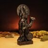 Wood Sculpture Collection-Black King Paimon Statue, Demon Paimon Figure, Demonology Figure, Goetia Statue, Black Demon Statue, Custom Demon Statue, Pagan Altar