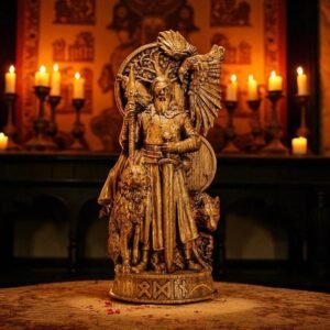 Wood Sculpture Collection-Odin statue, Wotan, Allfather, Norse God Figure, Viking Altar, Allfather Figurine, Norse God Odin, Wooden Wotan Statue, Pagan Statue