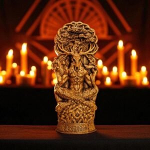 Wood Sculpture Collection-Cernunnos Statue, Horned God Figure, Forest God Figurine, Cernun Celtic God, Celtic Mythology, Celtic Statue, Pagan God Statue, Pagan Altar