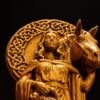 Wood Sculpture Collection-Epona Statue, Celtic Goddess Epona, Celtic Goddess Figure, Celtic Mythology, Celtic Altar, Irish Gods, Pagan Figurine, Custom God Statue