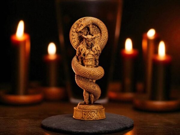 Wood Sculpture Collection-Loki Statue, Loki Altar Figurine, Carved Pagan Statue, Viking Decor, Norse Mythology, Asatru, Viking Altar, Loki Viking God, Pagan Figure