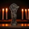 Black Morrigan Statue, Carved Morrigan Figurine, Celtic Goddess Figure, Goddess of the War, Wooden Morrigan Statue, Celtic Altar Figure