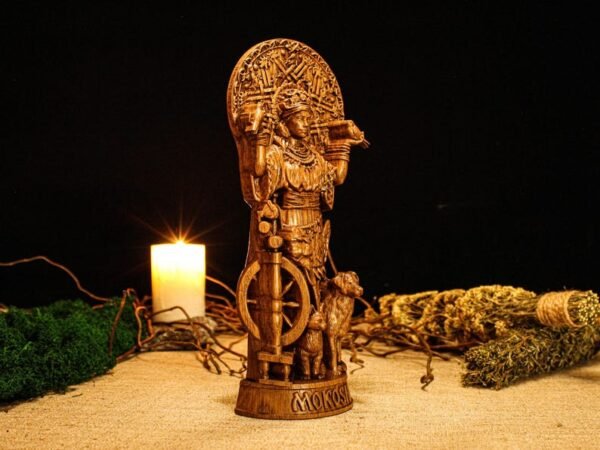 Mokosh Statue, Slavic Goddess Mokosh, Wooden Mokosh Figure, Altar Figurine, Slavic Goddess Statue, Slavic Mythology, Pagan Altar
