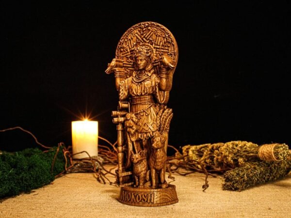 Mokosh Statue, Slavic Goddess Mokosh, Wooden Mokosh Figure, Altar Figurine, Slavic Goddess Statue, Slavic Mythology, Pagan Altar