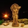 Wood Sculpture Collection-Morrigan Statue, Celtic Goddess Figure, Wooden Morrigan Figure, Irish Goddess Statue, Pagan Goddess, Celtic Mythology, Irish Mythology