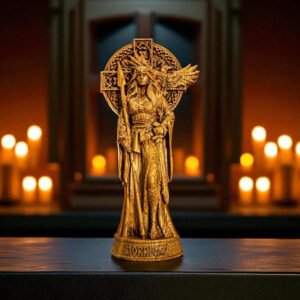 Wood Sculpture Collection-Morrigan Statue, Celtic Goddess Figure, Wooden Morrigan Figure, Irish Goddess Statue, Pagan Goddess, Celtic Mythology, Irish Mythology