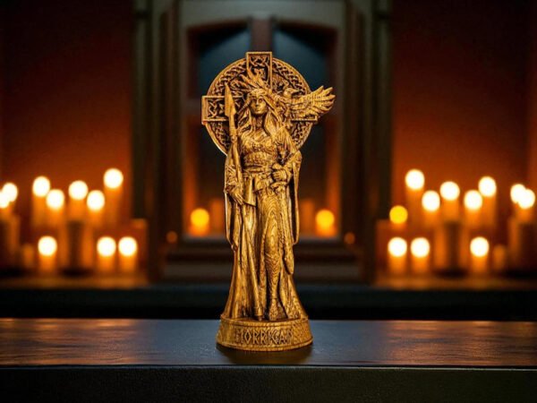 Wood Sculpture Collection-Morrigan Statue, Celtic Goddess Figure, Wooden Morrigan Figure, Irish Goddess Statue, Pagan Goddess, Celtic Mythology, Irish Mythology