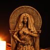 Wood Sculpture Collection-Hestia Statue, Greek Goddess Hestia, Greek Goddess Figure, Greek Statue, Greek Mythology, Greek Sculpture, Pagan Figure, Greek Gods
