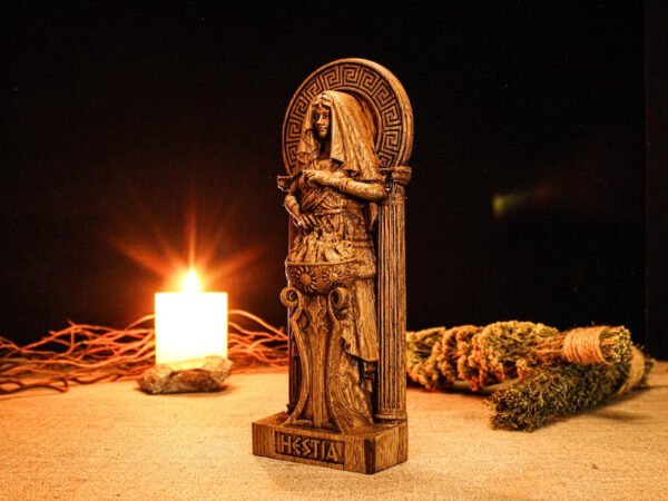Wood Sculpture Collection-Hestia Statue, Greek Goddess Hestia, Greek Goddess Figure, Greek Statue, Greek Mythology, Greek Sculpture, Pagan Figure, Greek Gods
