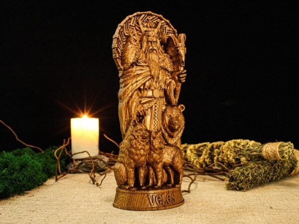 Wood Sculpture Collection-Veles Statue, Slavic God Veles, Slavic Gods Statues, Slavic Mythology, Pagan Altar Figurine, Pagan God Statue, Pagan Gift, Slavic Altar
