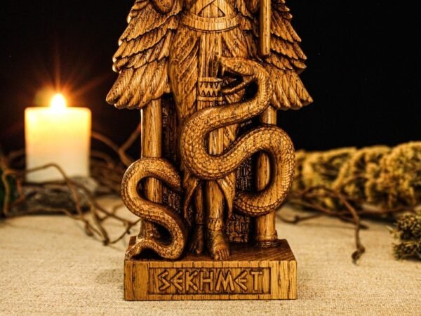 Sekhmet Statue, Egyptian Goddess Sekhmet, Sekhmet Altar Figure, Egyptian Mythology, Pagan Goddess Figure, Pagan Altar, Egyptian Sculpture