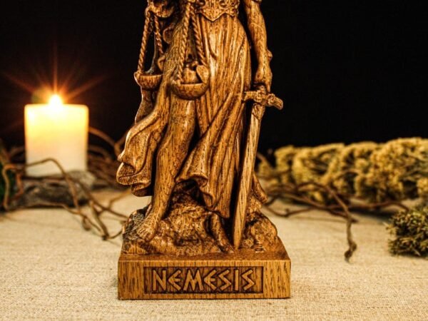 Nemesis Statue, Greek Goddess Nemesis, Nemesis Wooden Sculpture, Greek Statue, Greek Mythology, Pagan Figurine, Altar Statue, Custom Statue