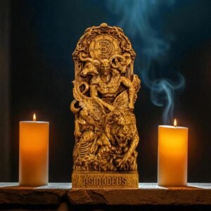 Asmodeus Statue, Goetia Demon Figure, Occult Statue, Demon Statue, Demonology, Satan Statue, Carved Pagan Decor, Pagan Altar