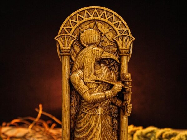 Thoth Statue, Egyptian God Thoth, Thoth Altar Figure, Egyptian Mythology, Pagan Statues, Egyptian Pantheon, Custom God Statue, Wooden Statue