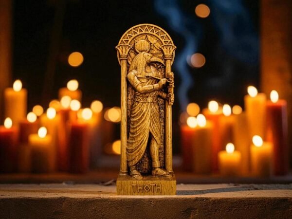 Thoth Statue, Egyptian God Thoth, Thoth Altar Figure, Egyptian Mythology, Pagan Statues, Egyptian Pantheon, Custom God Statue, Wooden Statue