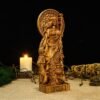 Hera Statue, Hera Altar Figure, Greek Goddess Figure, Wicca Goddess, Wooden Hecate, Wheel of Hecate, Pagan Altar, Greek Altar Statue
