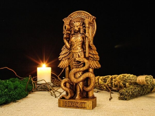 Sekhmet Statue, Egyptian Goddess Sekhmet, Sekhmet Altar Figure, Egyptian Mythology, Pagan Goddess Figure, Pagan Altar, Egyptian Sculpture