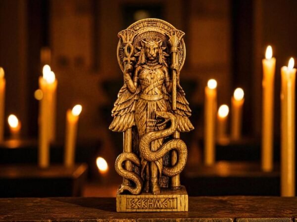 Sekhmet Statue, Egyptian Goddess Sekhmet, Sekhmet Altar Figure, Egyptian Mythology, Pagan Goddess Figure, Pagan Altar, Egyptian Sculpture