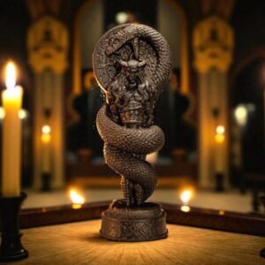 Black Loki Statue, Black Loki Altar Figurine, Loki Norse God, God of Lies, Carved Pagan Statue, Norse God Figure, Norse Altar, Asatru