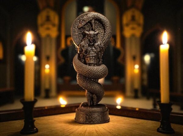 Black Loki Statue, Black Loki Altar Figurine, Loki Norse God, God of Lies, Carved Pagan Statue, Norse God Figure, Norse Altar, Asatru