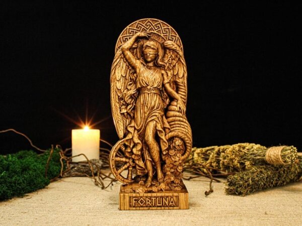 Fortuna Statue, Roman Goddess Fortuna, Roman Goddess Figure, Fortuna Sculpture, Roman Mythology, Pagan Altar, Custom God Statues